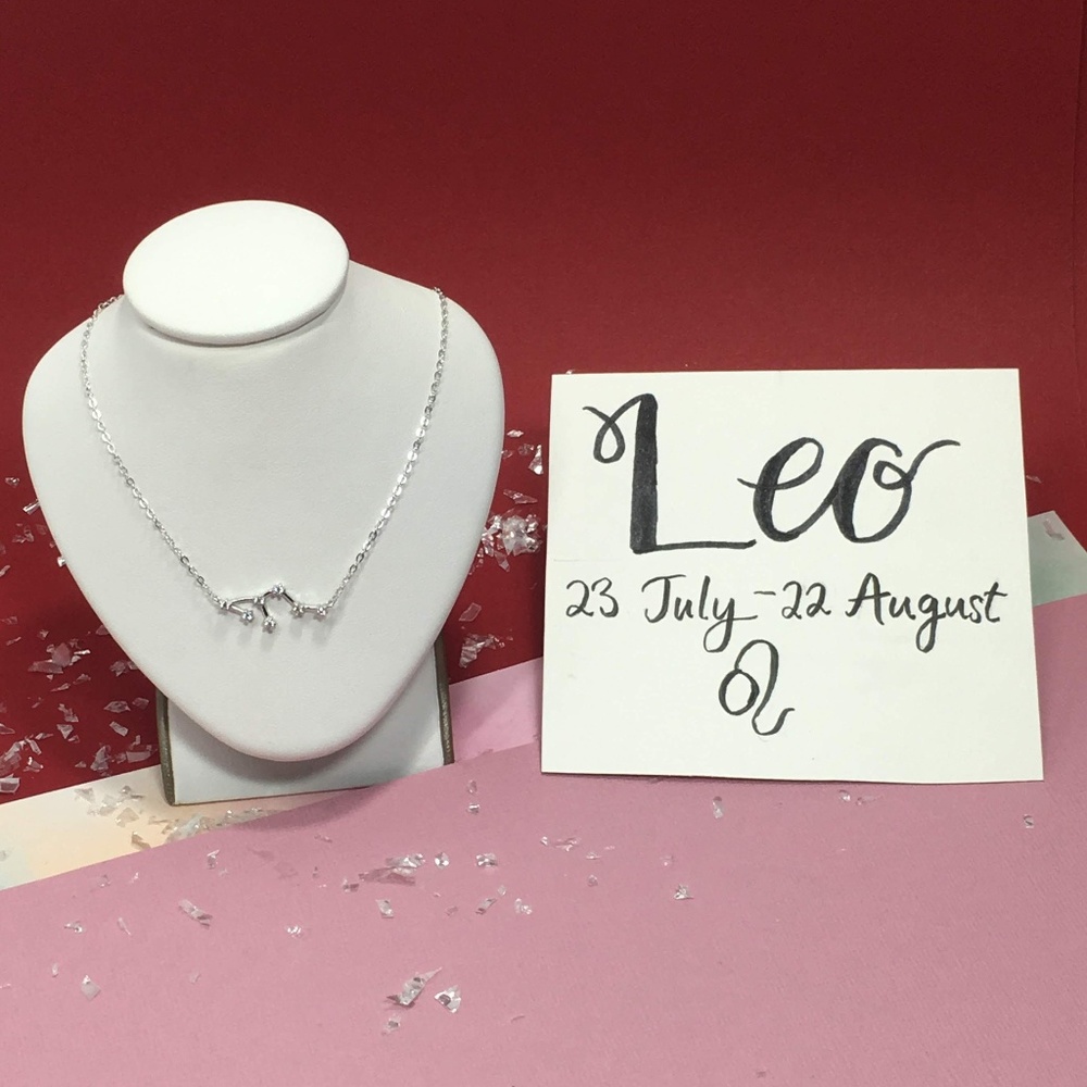 Sterling Silver Leo Zodiac Constellation Necklace
